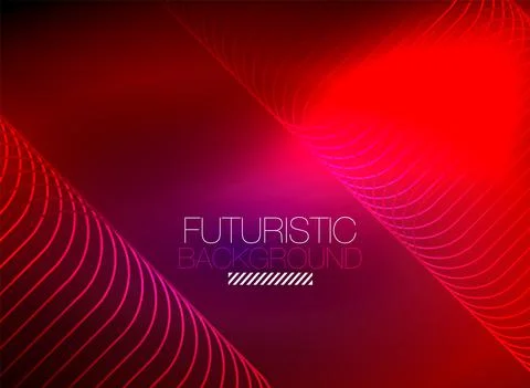 Neon color square shape lines abstract background. Shiny magic energy and motion Stock Illustration