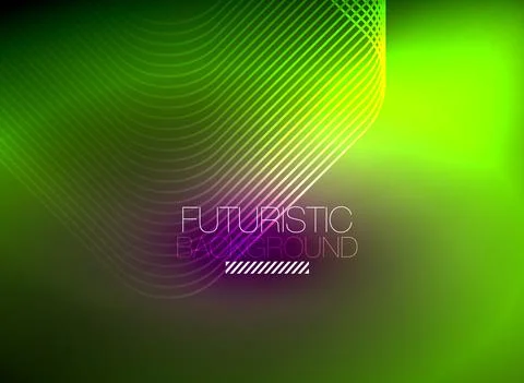 Neon color square shape lines abstract background. Shiny magic energy and motion Illustrazione stock