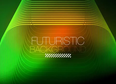 Neon color square shape lines abstract background. Shiny magic energy and motion Stock Illustration