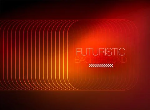 Neon color square shape lines abstract background. Shiny magic energy and motion Stock Illustration