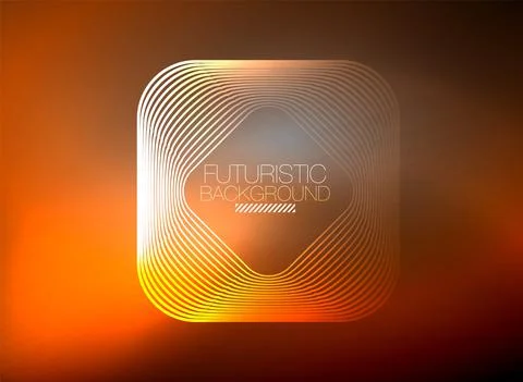 Neon color square shape lines abstract background. Shiny magic energy and motion Stock Illustration