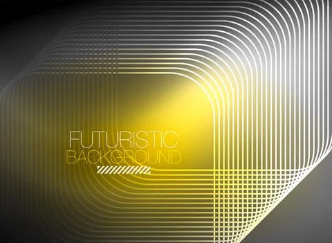 Neon color square shape lines abstract background. Shiny magic energy and motion 스톡 일러스트