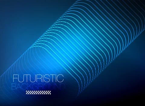 Neon color square shape lines abstract background. Shiny magic energy and motion Illustrazione stock