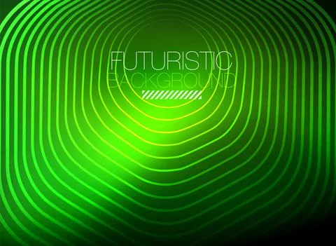 Neon color square shape lines abstract background. Shiny magic energy and motion Stock Illustration