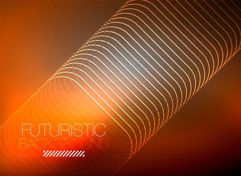 Neon color square shape lines abstract background. Shiny magic energy and motion Illustrazione stock