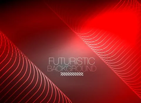 Neon color square shape lines abstract background. Shiny magic energy and motion Stock Illustration