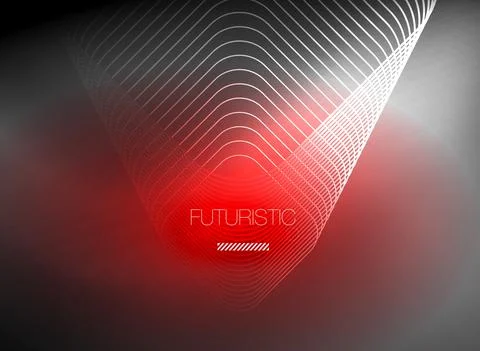 Neon color square shape lines abstract background. Shiny magic energy and motion Illustrazione stock