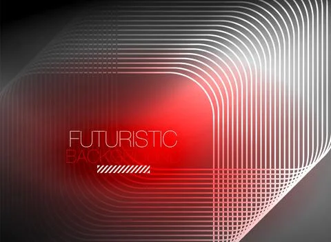 Neon color square shape lines abstract background. Shiny magic energy and motion Stock Illustration