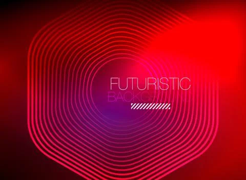 Neon color square shape lines abstract background. Shiny magic energy and motion Stock Illustration