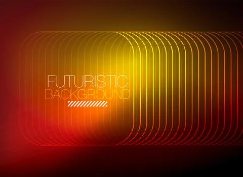 Neon color square shape lines abstract background. Shiny magic energy and motion Stock Illustration