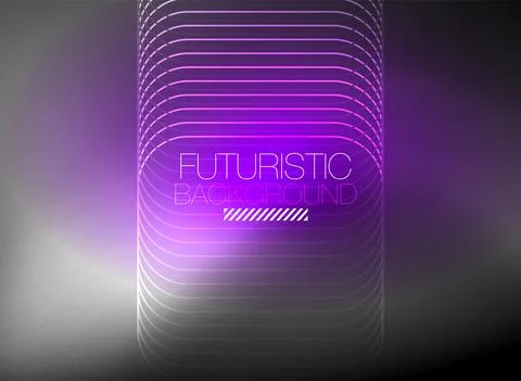 Neon color square shape lines abstract background. Shiny magic energy and motion Stock Illustration
