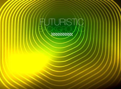 Neon color square shape lines abstract background. Shiny magic energy and motion Stock Illustration