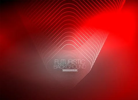 Neon color square shape lines abstract background. Shiny magic energy and motion Stock Illustration