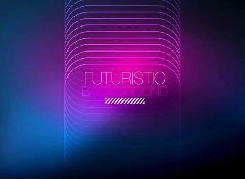 Neon color square shape lines abstract background. Shiny magic energy and motion 스톡 일러스트