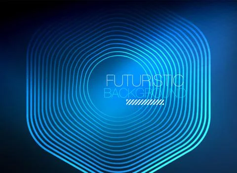 Neon color square shape lines abstract background. Shiny magic energy and motion Stock Illustration