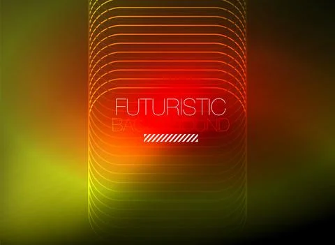 Neon color square shape lines abstract background. Shiny magic energy and motion Stock Illustration