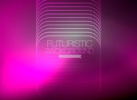 Neon color square shape lines abstract background. Shiny magic energy and motion Illustrazione stock
