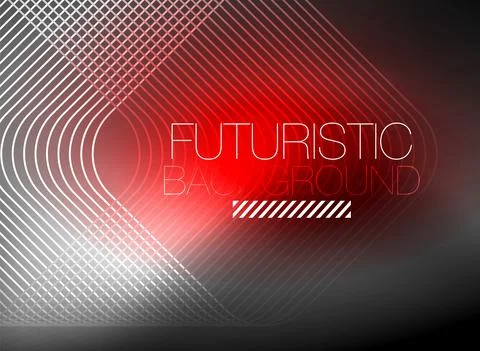 Neon color square shape lines abstract background. Shiny magic energy and motion Stock Illustration