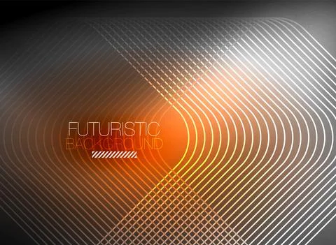 Neon color square shape lines abstract background. Shiny magic energy and motion 스톡 일러스트