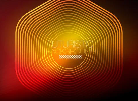 Neon color square shape lines abstract background. Shiny magic energy and motion Stock Illustration