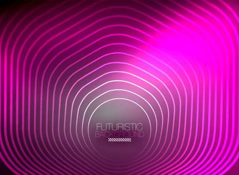 Neon color square shape lines abstract background. Shiny magic energy and motion Stock Illustration