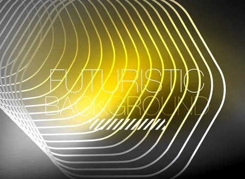 Neon color square shape lines abstract background. Shiny magic energy and motion Stock Illustration