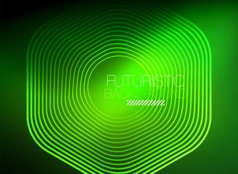 Neon color square shape lines abstract background. Shiny magic energy and motion Stock Illustration