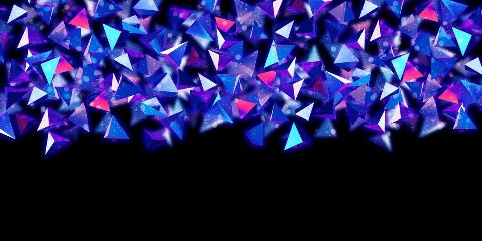 Neon color triangle cube cube Triangle shape 80s abstract gradient 3d illustr Stock Illustration