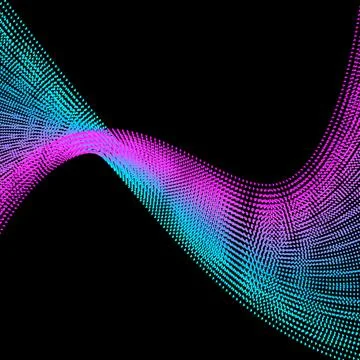 Neon colored abstract dotted background from lines Illustrazione stock