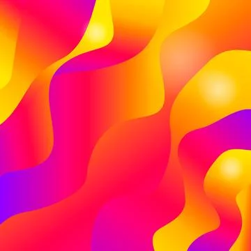 Neon colored abstract wavy background. Fluorescent waves backdrop. Vector t.. Stock Illustration