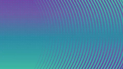 Neon colored background of rounded lines. 3d rendering digital loop animation 4K Stock Footage 223521970