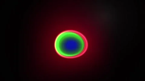 Neon colored cell under microscope. Stock Footage 335533751