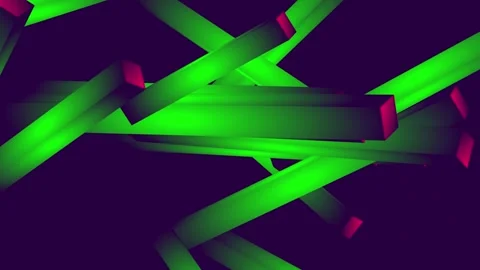 Neon-colored design. It depicts overlapping, glowing green geometric shapes Stock Footage 323249623