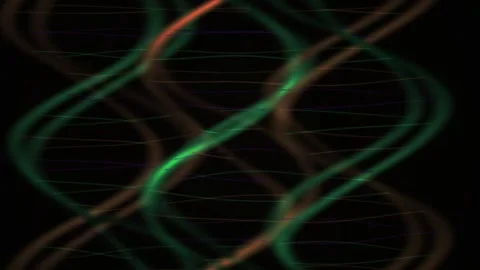 Neon colored DNA double helix structure. Stock Footage 333927797