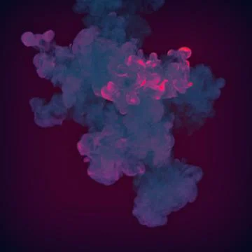 Neon colored explosion. Abstract illustration. Chemical attack. 3d rendering イラスト素材