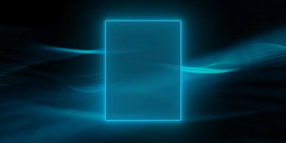 Neon colored frame on colored background Stock Illustration