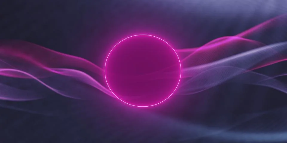 Neon colored frame on colored background Stock Illustration
