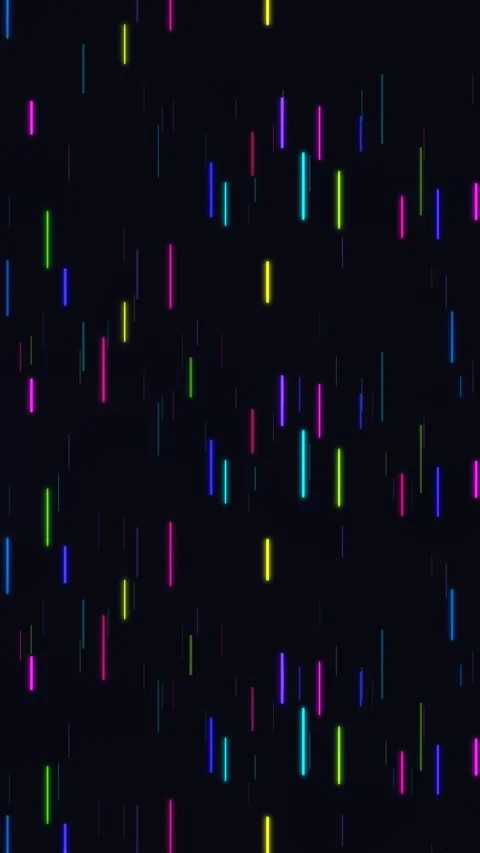 Neon colored lines on black background. 2d animation Stock Footage 342000009