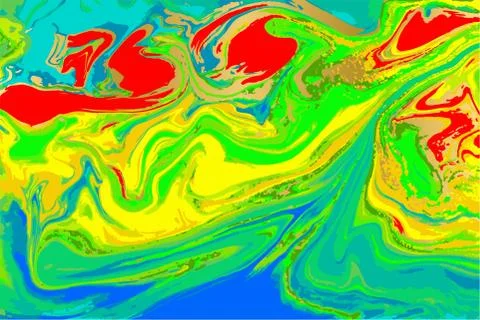 Neon colored marble pattern. Fluorescent liquid background. Artwork abstract Stock Illustration