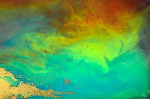 Neon colored marble pattern. Fluorescent liquid background. Artwork abstract Stock Illustration