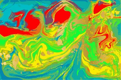 Neon colored marble pattern. Fluorescent liquid background. Artwork abstract Stock Illustration