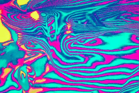Neon colored psychedelic fluorescent striped zebra textured background Illustrazione stock
