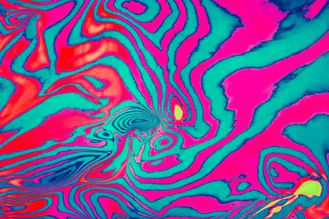 Neon colored psychedelic fluorescent striped zebra textured background Illustrazione stock