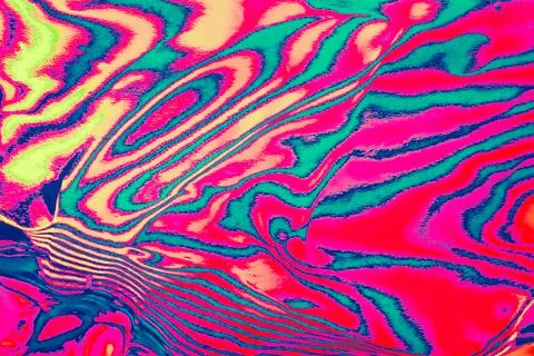 Neon colored psychedelic fluorescent striped zebra textured background Illustrazione stock