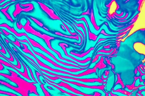 Neon colored psychedelic fluorescent striped zebra textured background Illustrazione stock