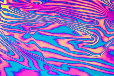 Neon colored psychedelic fluorescent striped zebra textured background Illustrazione stock
