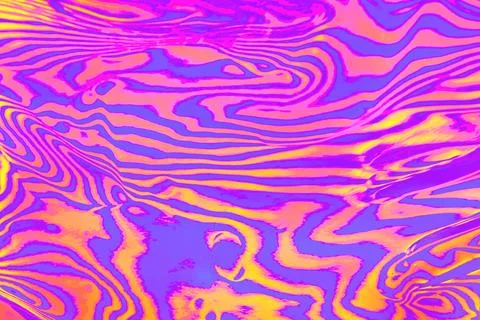 Neon colored purple psychedelic fluorescent striped zebra textured background Illustrazione stock