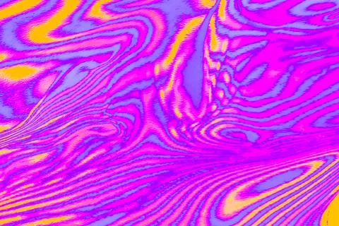Neon colored purple psychedelic fluorescent striped zebra textured background Illustrazione stock