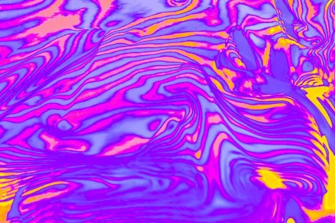 Neon colored purple psychedelic fluorescent striped zebra textured background Illustrazione stock