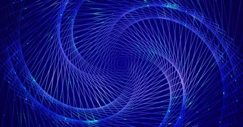 Neon-colored rotating tunnel moving forward in motion speed. Neon-animated .. Stock-Illustration